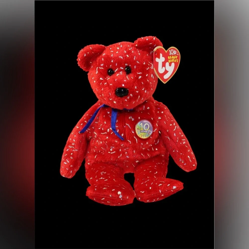 TY Beanie Baby - DECADE the Bear (Red Version) (8.5 inch) -